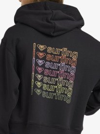 4 Midnight Hike Brushed - Sweat &agrave; capuche zipp&eacute; pour Fille 4-16 Noir ERGFT04039 Roxy