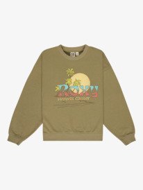 0 Lineup Terry - Sweat oversize pour Fille 4-16 Vert ERGFT04042 Roxy