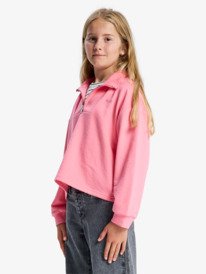 1 Breezy Current - Sweatshirt mit Halbrei&szlig;verschluss f&uuml;r M&auml;dchen 4-16 Rosa ERGFT04047 Roxy