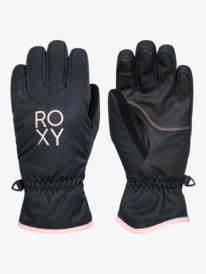 0 Freshfields - Snowboard/Ski Gloves for Girls Black ERGHN03035 Roxy