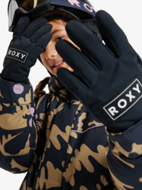 0 Freshfield Girl - Guantes técnicos de snow para chicas Negro ERGHN03047 Roxy