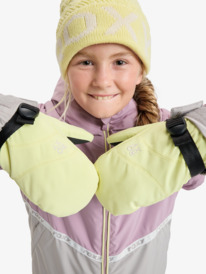 1 Roxy Jetty Girl Solid - Manoplas técnicas de snow para chicas Amarillo ERGHN03050 Roxy