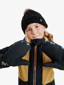 4 Roxy Jetty Girl - Technical Snow Mittens for Girls Beige ERGHN03051 Roxy