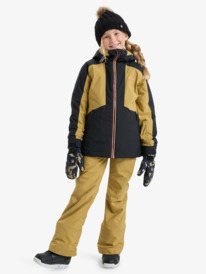 3 Roxy Jetty Girl - Technical Snow Mittens for Girls Beige ERGHN03051 Roxy
