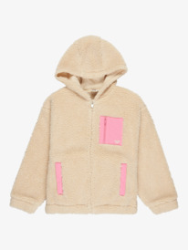 0 Perfect Cloud - Fleecejacke mit Reißverschluss für Mädchen 4-16 Beige ERGJK03138 Roxy