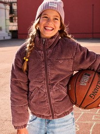 0 Smile Right Now - Gefütterte, gesteppte Cordjacke für Mädchen 4-16 Rot ERGJK03139 Roxy