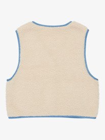 1 Simply Lucky - Veste gilet réversible en jean et doublée en sherpa pour Fille 4-16 Beige ERGJK03142 Roxy
