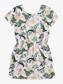 0 The Clouds - Short Sleeve Dress for Girls 4-16 White ERGKD03159 Roxy