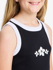 3 Iconic Days - Sleeveless Rib Knit Dress for Girls 4-16 Black ERGKD03280 Roxy