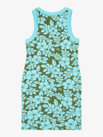 1 Iconic Days Printed - Sleeveless Rib Knit Dress for Girls 4-16 Green ERGKD03283 Roxy