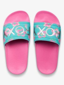 3 Rg Slippy - Sandali da Ragazza Green ERGL100020 Roxy