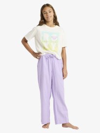 1 Lekeitio Break - Elastic Waist Pants for Girls 4 - 16 Purple ERGNP03134 Roxy