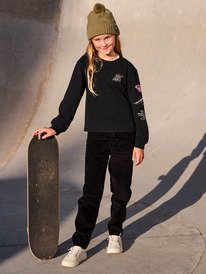 2 Thousand Stars - Corduroy Joggers for Girls 4-16 Black ERGNP03137 Roxy