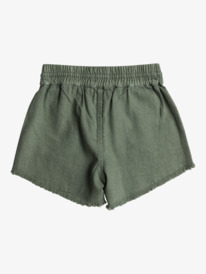 8 Scenic Route - Elasticated Waist Shorts for Girls 4-16 Green ERGNS03161 Roxy