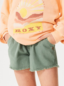 2 Scenic Route - Short à taille élastique pour Fille 4-16 Vert ERGNS03161 Roxy