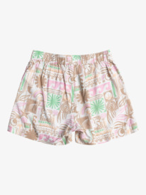 1 Blue Ocean Floor - Elasticated Waist Shorts for Girls 4-16 White ERGNS03162 Roxy