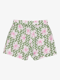 1 Blue Ocean Floor - Elastic Waist Shorts for Girls 4 - 16 Green ERGNS03186 Roxy