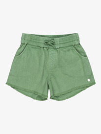 0 Scenic Route - Elastic Waist Shorts for Girls 4 - 16 Green ERGNS03187 Roxy