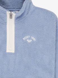 2 Lucky - Polarfleece mit Reißverschlusskragen für Mädchen 4-16 Blau ERGPF03083 Roxy