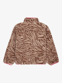 1 Like Electricity - Full Zip Relaxed Polar Fleece for Girls 4-16 Beige ERGPF03084 Roxy