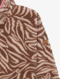 2 Like Electricity - Full Zip Relaxed Polar Fleece for Girls 4-16 Beige ERGPF03084 Roxy