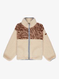 0 For The Homies - Full Zip Fleece for Girls 4-16 Beige ERGPF03085 Roxy