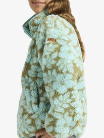 4 Like Electricity - Polaire à capuche pour Fille 4-16 Vert ERGPF03095 Roxy