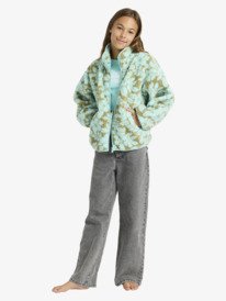 1 Like Electricity - Polaire à capuche pour Fille 4-16 Vert ERGPF03095 Roxy