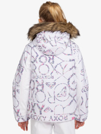 2 Roxy Pie - Snow Jacket for Girls 8 - 16 White ERGTJ03180 Roxy