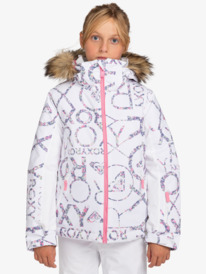 0 Roxy Pie - Giacca da Snowboard da Ragazza 8-16 White ERGTJ03180 Roxy