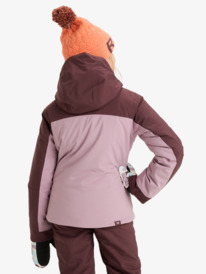 3 Free Jet Block 10K - Funktionelle Snow-Jacke mit Kapuze für Mädchen 8-16 Rosa ERGTJ03197 Roxy