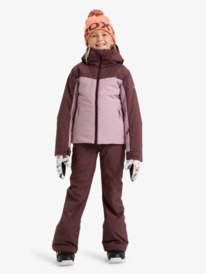 4 Free Jet Block 10K - Funktionelle Snow-Jacke mit Kapuze für Mädchen 8-16 Rosa ERGTJ03197 Roxy