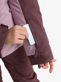 5 Free Jet Block 10K - Funktionelle Snow-Jacke mit Kapuze für Mädchen 8-16 Rosa ERGTJ03197 Roxy