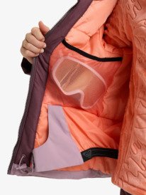 8 Free Jet Block 10K - Funktionelle Snow-Jacke mit Kapuze für Mädchen 8-16 Rosa ERGTJ03197 Roxy