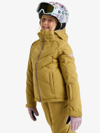 1 Snowsylva 10K - Veste de snow technique pour Fille 8-16 ans Beige ERGTJ03202 Roxy