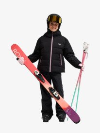 3 Snowyhill Puffy 10K - Technical Snow Jacket for Girls 8-16 Black ERGTJ03205 Roxy