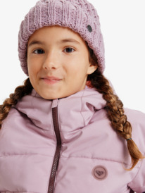 3 Snowyhill Puffy 10K - Funktionelle Snow-Jacke mit Kapuze für Mädchen 8-16 Rosa ERGTJ03205 Roxy