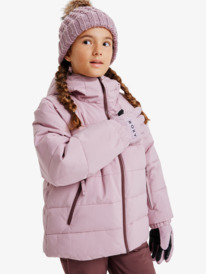 1 Snowyhill Puffy 10K - Funktionelle Snow-Jacke mit Kapuze für Mädchen 8-16 Rosa ERGTJ03205 Roxy