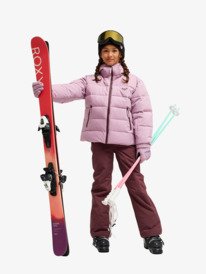 2 Snowyhill Puffy 10K - Technical Snow Jacket for Girls 8-16 Pink ERGTJ03205 Roxy