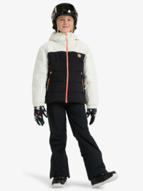 4 Snowyhill Puffy 10K - Veste de snow technique pour Fille 8-16 ans Blanc ERGTJ03205 Roxy