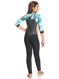 4 4/3mm Syncro - Back Zip Wetsuit for Girls Multi ERGW103044 Roxy