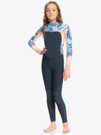 5 3/2mm Swell Series - Back Zip Wetsuit for Girls 8-16 Blue ERGW103055 Roxy