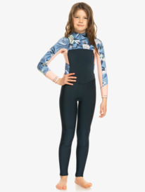 0 3/2mm Swell Series - Wetsuit met een Borstrits voor Meisjes 8-16 Blue ERGW103056 Roxy