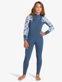 0 3/2mm Swell Series - Traje de Surf con Cremallera en el Pecho para Chicas 8-16 Azul ERGW103056 Roxy