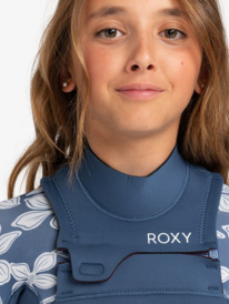 2 3/2mm Swell Series - Chest Zip Wetsuit for Girls 8-16 Blue ERGW103056 Roxy