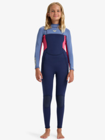 0 3/2mm Prologue - Wetsuit met een Achterrits voor Meisjes 8-16 Blue ERGW103068 Roxy