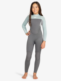 0 4/3mm Prologue - Wetsuit met GBS en een Achterrits voor Meisjes 8-16 Green ERGW103069 Roxy