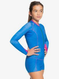 1 1mm POP Surf - Springsuit front zip manches longues pour Fille 8-16 ans Bleu ERGW403014 Roxy