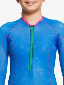 2 1mm POP Surf - Springsuit front zip manches longues pour Fille 8-16 ans Bleu ERGW403014 Roxy