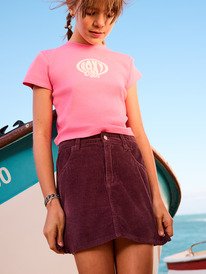 0 Rainfall - Mini Length Corduroy Skirt for Girls 4-16 Red ERGWK03028 Roxy